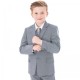 Boys Light Grey 5 Piece Jacket Suit