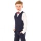 Boys Navy 4 Piece Bow Tie Suit with Trousers