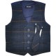 Boys Navy with Navy Tartan Check Soft Tweed 5 Piece Suit