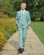 Boys Sage Green 5 Piece Slim Fit Suit