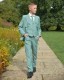 Boys Sage Green 5 Piece Slim Fit Suit