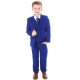 Boys Electric Blue Communion 5 Piece Suit, Shoes & Tie