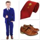 Boys Electric Blue Communion 5 Piece Suit, Shoes & Tie