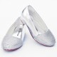 Girls Silver Sparkly Metallic Special Occasion Shoes