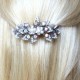 Girls Sparkly Crystal Filigree Leaf Barrette Hair Clip