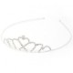 Girls Crystal Heart Silver Plated Tiara