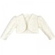 Girls Ivory Embroidered Sequin Long Sleeved Bolero