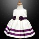 Girls Cadbury Purple & Ivory Ribbon Rosette Dress & Bolero Jacket