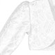 Girls White Embroidered Sequin Long Sleeved Bolero