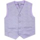 Boys Lilac Swirl 3 Piece Waistcoat, Cravat & Handkerchief