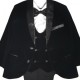Boys Black Velvet 5 Piece Tuxedo Suit - Milano Mayfair