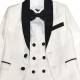 Boys Ivory & Black 5 Piece Tuxedo Suit - Milano Mayfair