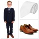 Boys Navy Communion 5 Piece Suit, Shoes & Tie