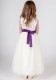 Girls Cadbury Purple & Ivory Diamante Brooch Dress