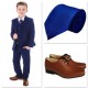 Boys Royal Blue Communion 5 Piece Suit, Shoes & Tie