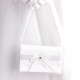 Girls White Lace & Ribbon Satin Bag & Gloves Set - Emma & Maria