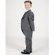 Boys Grey & Blue Swirl 6 Piece Slim Fit Tail Jacket Suit