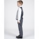 Boys Grey Swirl 6 Piece Slim Fit Tail Jacket Suit