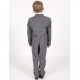 Boys Grey Swirl 6 Piece Slim Fit Tail Jacket Suit