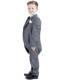 Boys Grey & Ivory 6 Piece Slim Fit Tail Jacket Suit