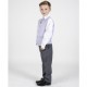 Boys Grey & Lilac Swirl 6 Piece Slim Fit Tail Jacket Suit