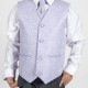 Boys Grey & Lilac Swirl 6 Piece Slim Fit Tail Jacket Suit