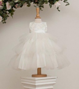 Girls Porcelain Daisy Tiered Dress - Alexis by Millie Grace