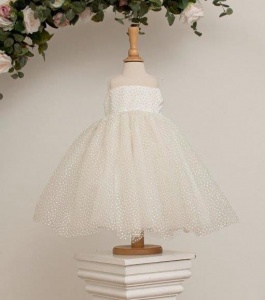 Girls Porcelain Sparkle Spot Tulle Dress - Amber by Millie Grace