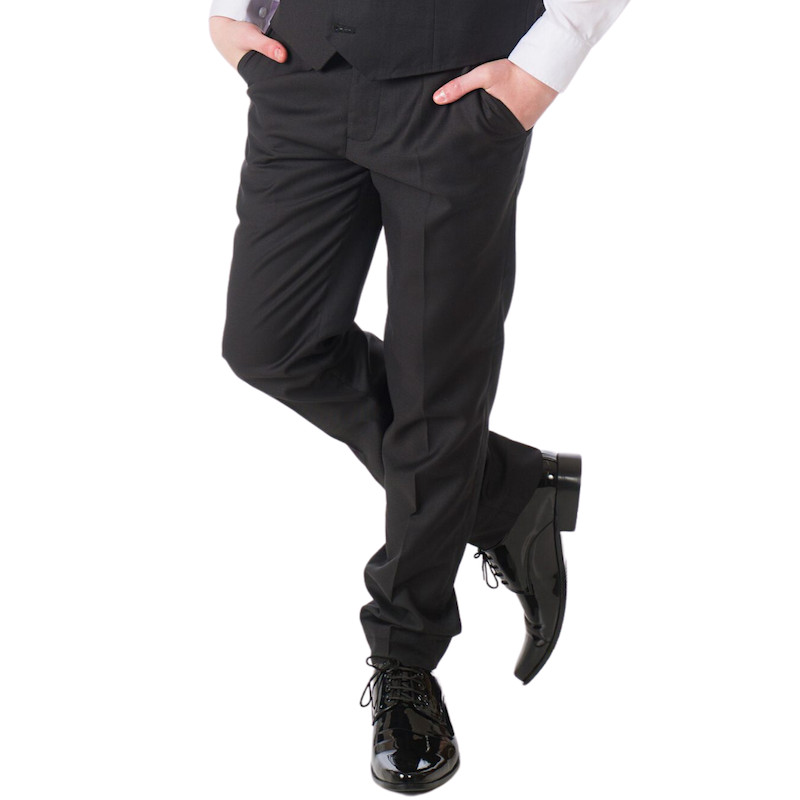 Boys' Grey Flat Front Dress Pants – SPRING NOTION