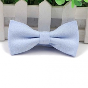 Boys Pastel Blue Cotton Bow Tie with Adjustable Strap