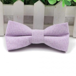 Boys Pastel Lilac Cotton Bow Tie with Adjustable Strap