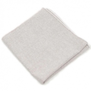 Boys Light Grey Cotton Pocket Square Handkerchief