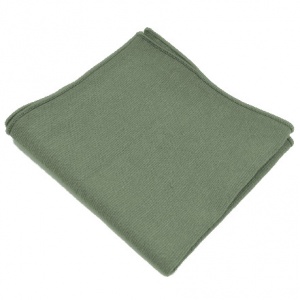 Boys Deep Sage Green Cotton Pocket Square Handkerchief