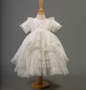 Baby Girls Bo Peep Lace & Satin Dress - Helen by Millie Grace