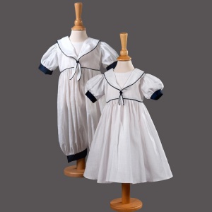 Baby Twins Christening Dress & Romper - Tanya & Austin by Millie Grace