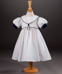 Baby Girls Linen Look Cotton Sailor Dress - Tanya by Millie Grace