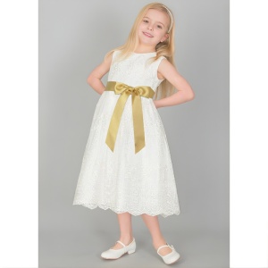 Girls Gold Double Sided Satin Dress Sash | Flower Girl Sash -  childrensspecialoccasionwear.co.uk