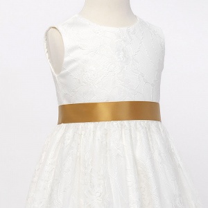 Girls Rose Gold Double Sided Satin Dress Sash | Flower Girl Sash -  childrensspecialoccasionwear.co.uk