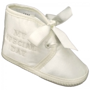 Baby Boys Ivory Satin My Special Day Pram Shoes