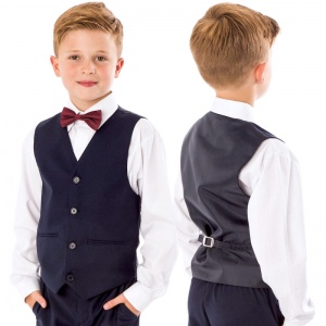 Boys Navy Formal Suit Waistcoat