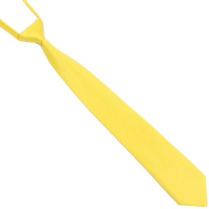 Boys Canary Yellow Silk Effect Adjustable Skinny Tie