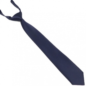 Boys Dark Navy Silk Effect Adjustable Skinny Tie