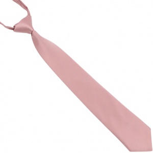 Boys Dusky Pink Silk Effect Adjustable Skinny Tie