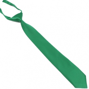 Boys Emerald Green Silk Effect Adjustable Skinny Tie