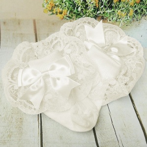 0-3Years Infant Baby Girls Frilly Lace Low Cut Ankle High Cotton Socks Christening Wedding Sock