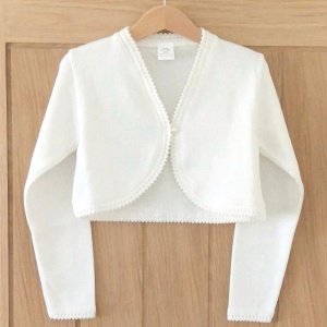 Cardigan Boléro En Cachemire Beige Oscar De La Renta - Taille 2 Ans - Neuf Avec étiquettes