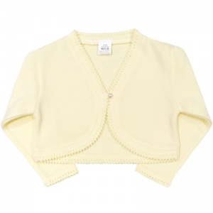 Girls Lemon 100% Cotton Long Sleeved Bolero