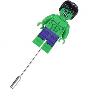 Hulk Superhero Minifigure Buttonhole Lapel Pin