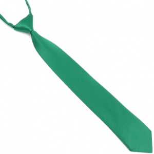 Boys Jade Green Silk Effect Adjustable Skinny Tie
