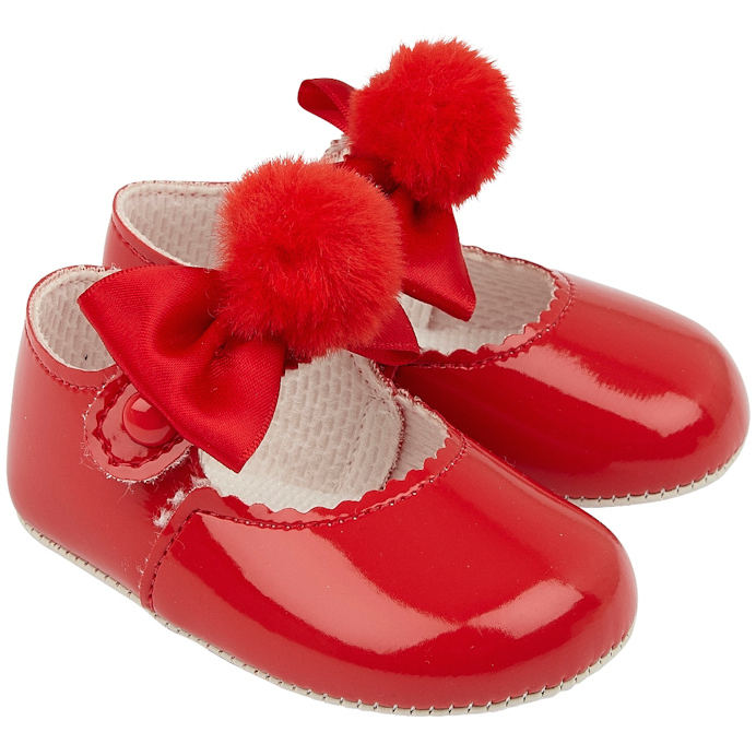 red pram shoes